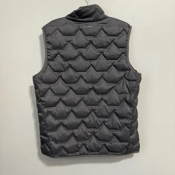 Columbia Men’s Grey Omniheat 650 Duck Down Zip Up Vest Size Large